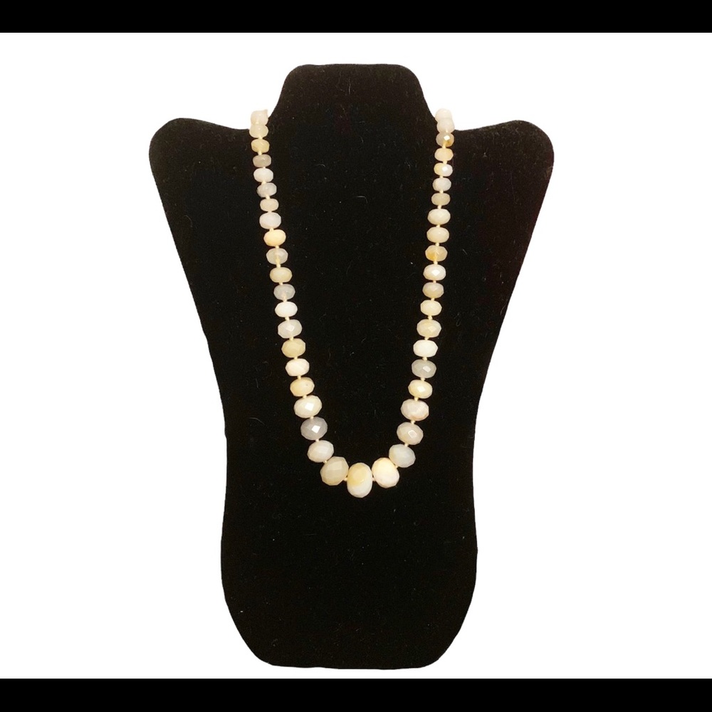 Cold water Greek quartz statement necklace